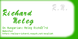 richard meleg business card